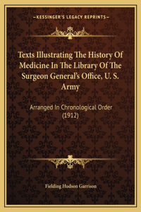 Texts Illustrating The History Of Medicine In The Library Of The Surgeon General's Office, U. S. Army