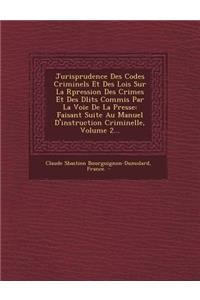 Jurisprudence Des Codes Criminels Et Des Lois Sur La R Pression Des Crimes Et Des D Lits Commis Par La Voie de La Presse