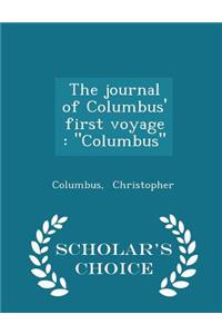 Journal of Columbus' First Voyage
