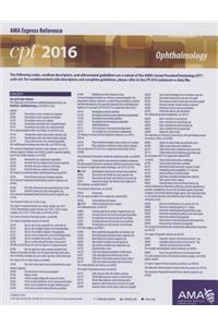CPT 2016 Express Reference Coding Card Ophthalmology