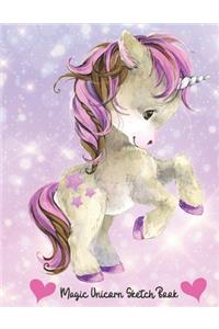 Magic Unicorn Sketch Book for Girls & Children! Cute Pony Baby Unicorn Drawing Pad Blank Paper, Unicorns Spark Magical Imagination for Drawing, Art & Creative Fun!