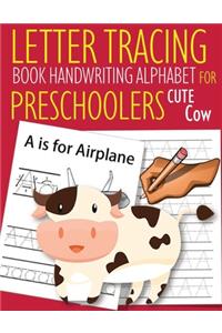 Letter Tracing Book Handwriting Alphabet for Preschoolers Cute Cow