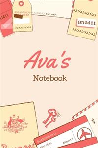 Ava First Name Ava Notebook