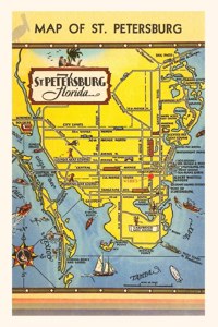 Vintage Journal Map of St. Petersburg, Florida