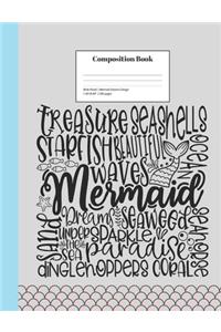 Composition Book Wide-Ruled Mermaid Dreams Design
