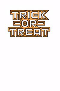 Trick or Treat Cool Black and Orange 120 Page Notebook Lined Journal for Halloween