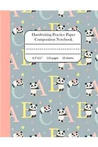 Handwriting Practice Paper Composition Notebook