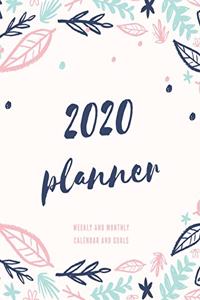 2020 Planner Weekly and Monthly Calendar and Goals