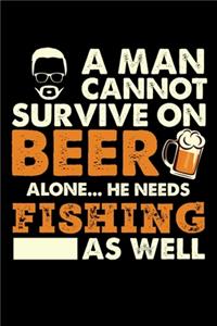 A Man Cannot Survive On Beer Alone He Needs Fishing As Well