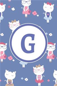 G: Monogrammed 2020 Weekly Planner For Women And Teen Girls Cat Lovers - Cute Cats, January 2020 - December 2020 (6"x9")