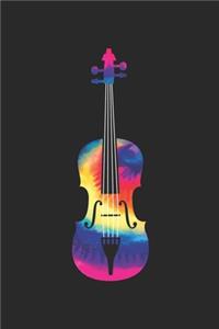 Tie Dye Violin Notebook - Music Instrument Gift for Violin Player - Violin Journal - Violin Diary
