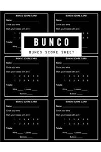 Bunco Score Sheet
