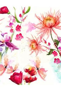 Faded Floral Composition Book