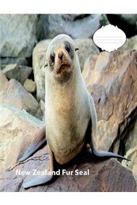 New Zealand Fur Seal wideruledlinepaper Composition Book