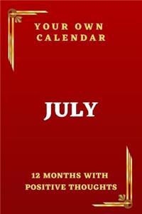 Your Own Calendar 12 Months With Positive Thoughts