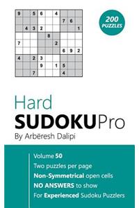 Hard Sudoku Pro: Book for Experienced Puzzlers (200 puzzles) Vol. 50