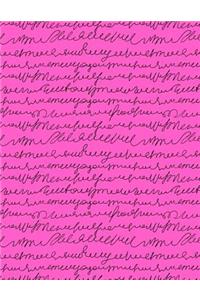 My Big Fat Bullet Journal Scribbly Handwriting Black on Pink