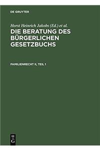 Die Beratung Des BÃ¼rgerlichen Gesetzbuchs, Familienrecht II