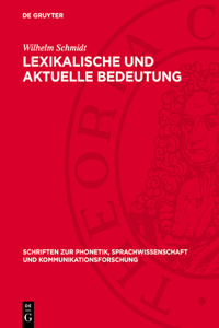 Lexikalische Und Aktuelle Bedeutung