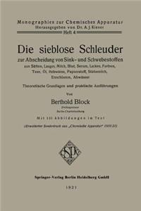 Die sieblose Schleuder zur Abscheidung von Sink- und Schwebestoffen aus Säften, Laugen, Milch, Blut, Serum, Lacken, Farben, Teer, Öl, Hefewürze, Papierstoff, Stärkemilch, Erzschlamm, Abwässer
