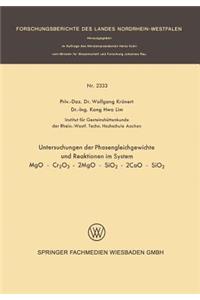 Untersuchung Der Phasengleichgewichte Und Reaktionen Im System Mgo - Cr2o3 - 2mgo - Sio2 - 2cao - Sio2