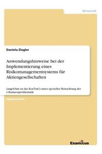 Anwendungshinweise bei der Implementierung eines Risikomanagementsystems für Aktiengesellschaften