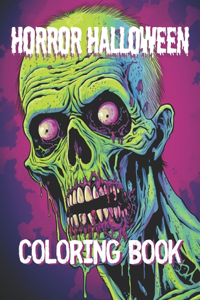 halloween horror coloring book for adults