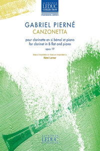Pierne: Canzonetta Opus 19 for Clarinet and Piano