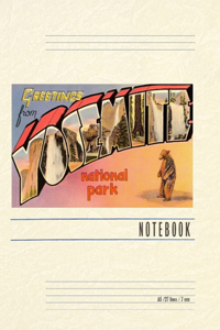 Vintage Lined Notebook Greetings from Yosemite National Park