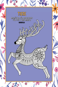 Malbücher für Erwachsene für Stifte und Marker - Mandala - Tiere