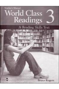 World Class Readings Level 3 Teacher's Manual with Answer Key