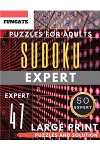 Expert Sudoku Puzzles for Adults Large Print: FunGate Activity Book Extremely Hard SUDOKU book for Expert (brain improvement games for Adults & Seniors)