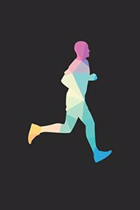 Low Poly Running Notebook - Running Training Journal - Gift for Runner - Running Diary