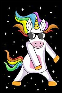 Funny floss dance flossing unicorn journal