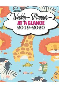 Weekly Planner At A Glance 2019 2020