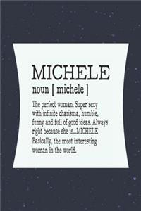 Michele Noun [ Michele ] the Perfect Woman Super Sexy with Infinite Charisma, Funny and Full of Good Ideas. Always Right Because She Is... Michele