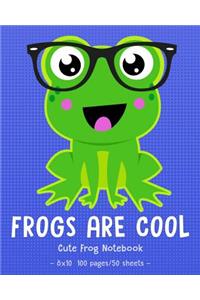 FROGS ARE COOL Cute Frog Notebook