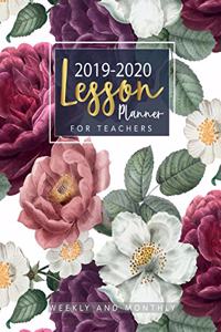 lesson planner for teachers 2019-2020 weekly and monthly