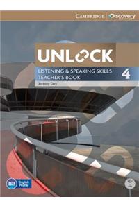 Unlock Level 4 Listening and Speaking Skills Teacher's Book with DVD