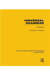 Universal Grammar (Rle Linguistics A: General Linguistics)