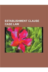 Establishment Clause Case Law