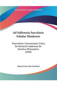 Ad Sollemnia Saecularia Scholae Mindensis