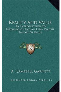 Reality And Value