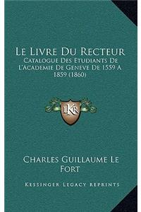 Le Livre Du Recteur