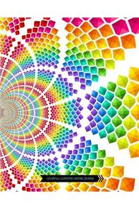 Colorfull Geometric Writing Journal: 160 Page 8x10