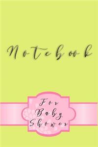 Notebook For Baby Shower