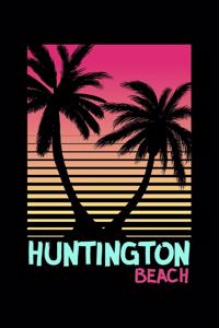 Huntington Beach: Retro, Vintage, Huntington 70's Lined Notebook Journal Diary 6x9