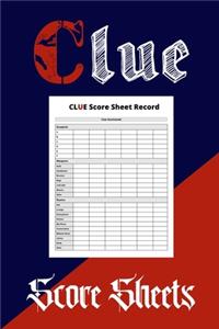 Clue score sheets