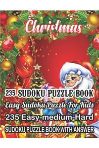 Christmas 235 Sudoku Puzzle Book Easy Sudoku Puzzle For Kids