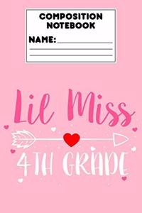 Composition Notebook Lil Miss 4th Grade